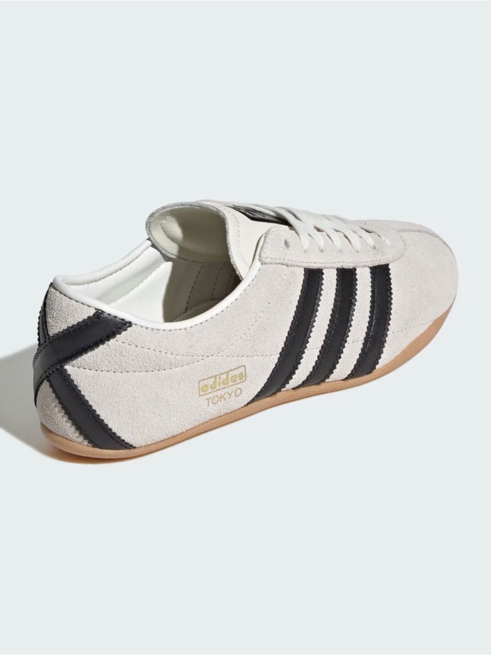 adidas Tokyo Suede Sneakers - White with Black Stripes